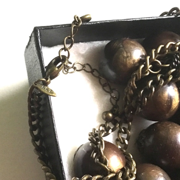 Burnished brass estate necklace - Picture 8 of 8